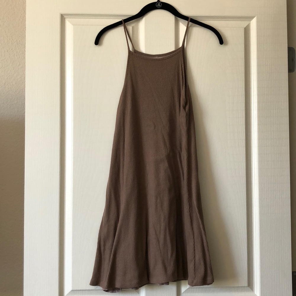 Tan colored mini dress